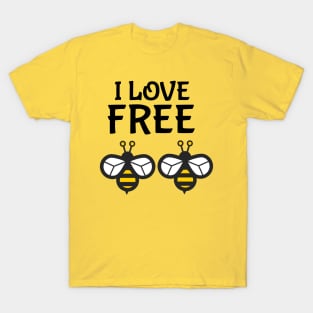 I Love "Free Bees" (Dark) T-Shirt